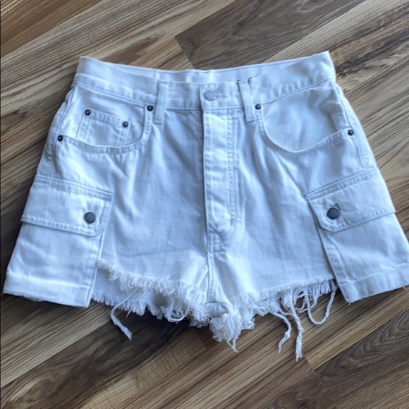 LF Carmar Jean White Titania Cargo Pocket Shorts - Picture 2 of 8